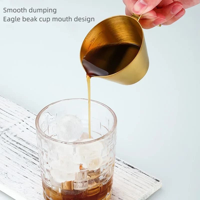 304 Paslanmaz Çelik Ölçekli Espresso ve Kahve Ölçü Bardağı