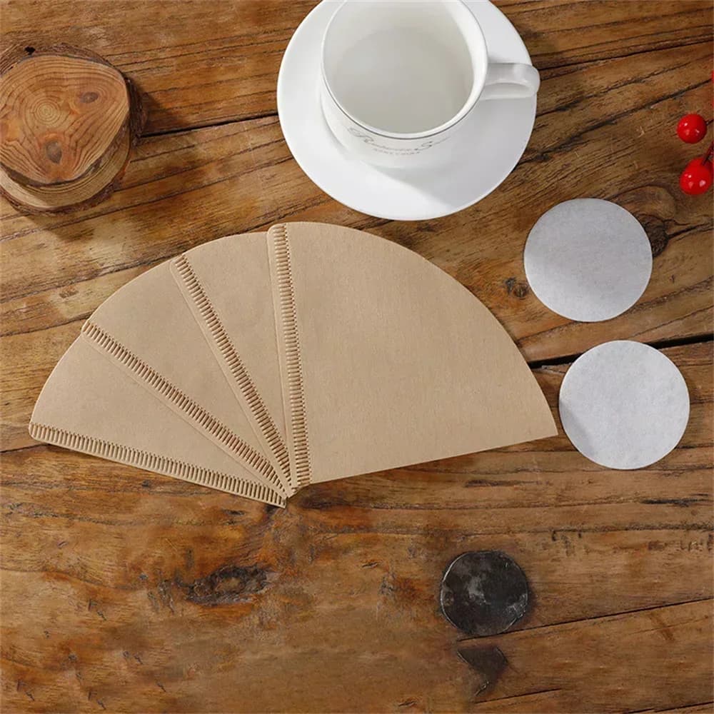 40/100 Adet V Şekilli Kahve Filtre Kağıdı, Ağartılmamış V60 Filtre Kahve Kağıdı