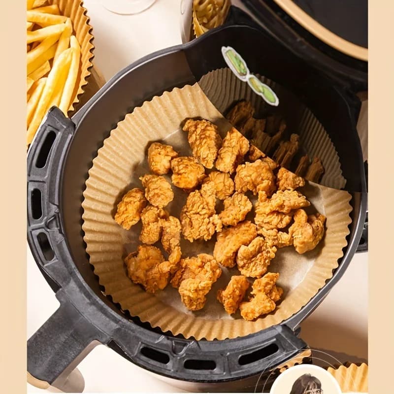 Tek Kullanımlık Airfryer Pişirme Kağıdı - Yağ ve Su Geçirmez