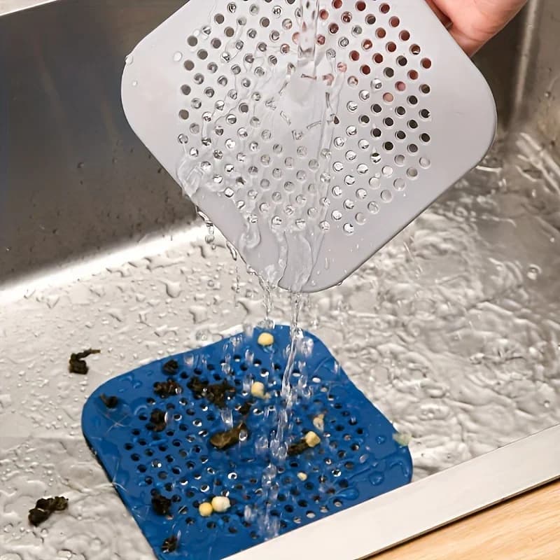 3'lü Silikon Lavabo ve Gider Saç Tutucu Süzgeç Filtre