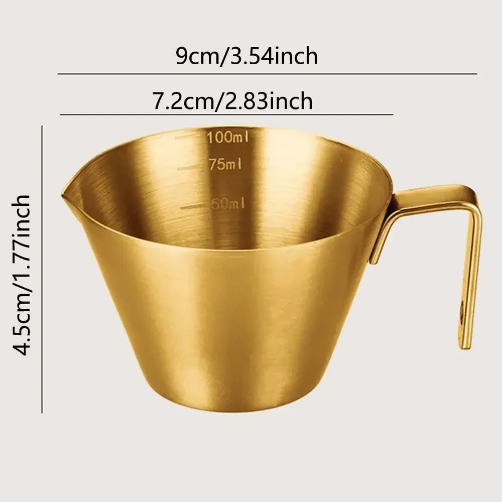 304 Paslanmaz Çelik Ölçekli Espresso ve Kahve Ölçü Bardağı