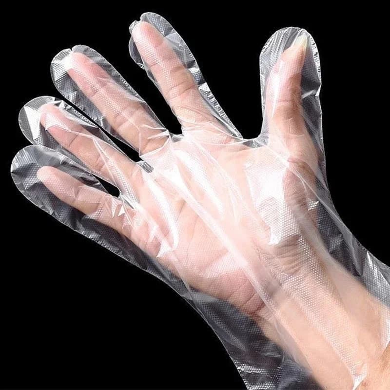 Tek Kullanımlık Şeffaf Plastik Eldiven - Latekssiz Gıda ve Temizlik Eldiveni
