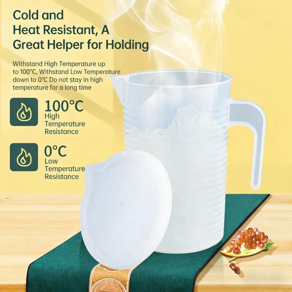 100-5000 ml Gıdaya Uygun Ölçekli Plastik Ölçü Kabı