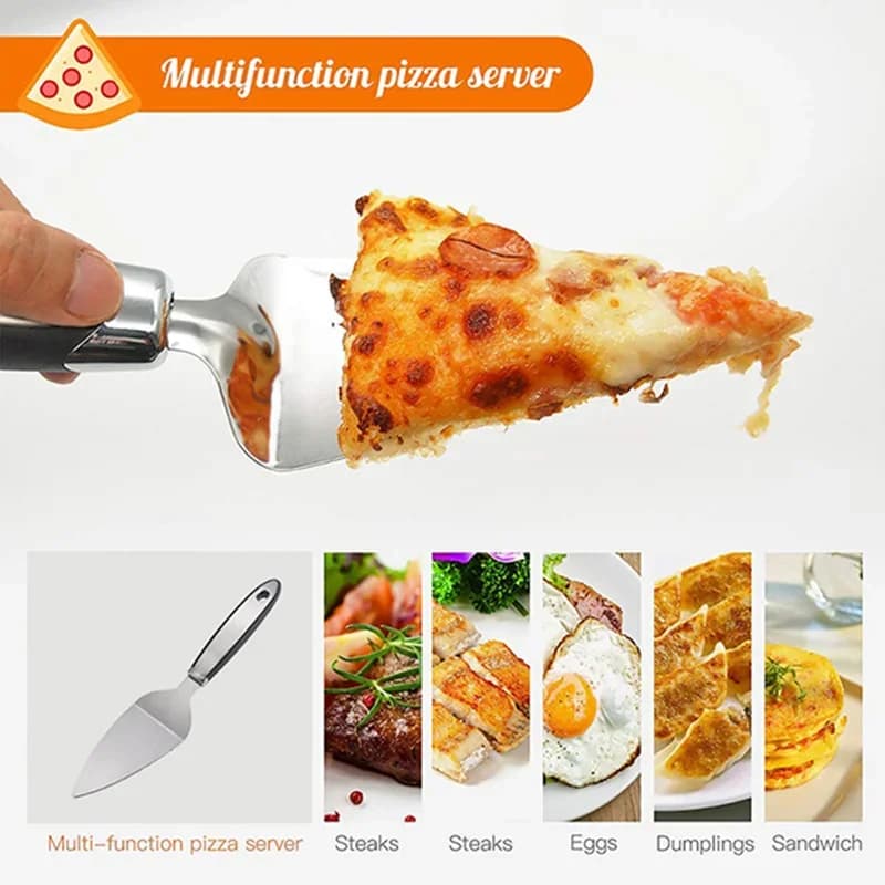 Paslanmaz Çelik Yuvarlak Pizza Kesici Hamur ve Kek Dilimleyici Rulet
