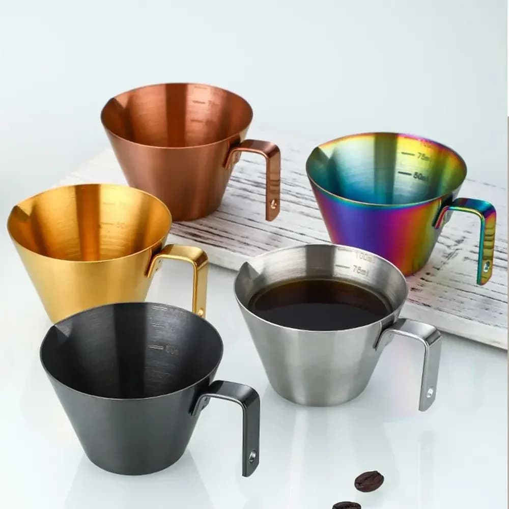 304 Paslanmaz Çelik Ölçekli Espresso ve Kahve Ölçü Bardağı