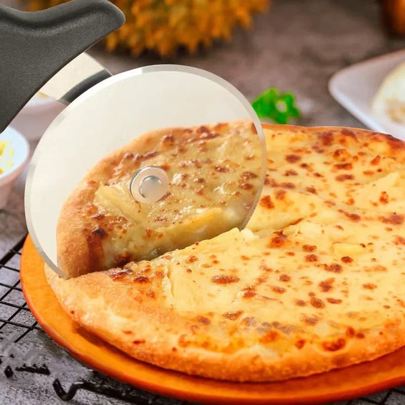 Paslanmaz Çelik Yuvarlak Pizza ve Hamur Kesici Bıçak