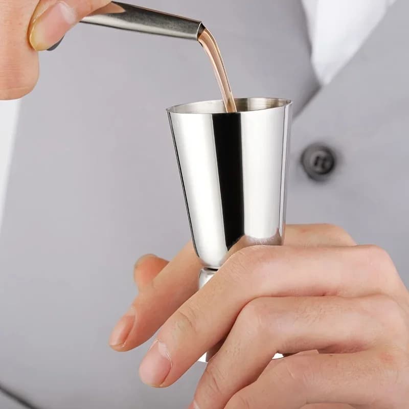 Paslanmaz Çelik Kokteyl Ölçü Kabı Jigger Çift Taraflı Bar Ölçeği