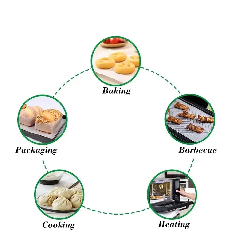 Hazır Kesilmiş Pişirme Kağıdı | Airfryer ve Fırın Uyumlu Yapışmaz Yağlı Kağıt