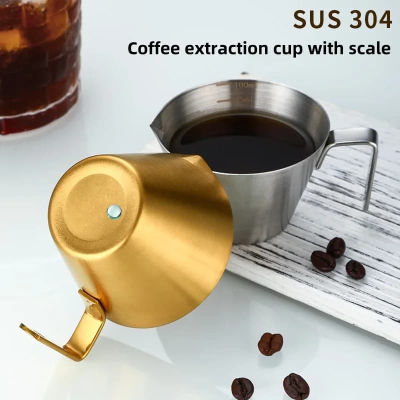 304 Paslanmaz Çelik Ölçekli Espresso ve Kahve Ölçü Bardağı