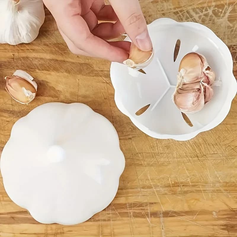 Kapaklı Plastik Sebze Saklama Kabı - Soğan, Sarımsak ve Biber Düzenleyici Kutu