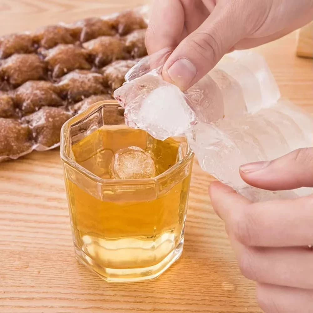 10-100 Adet/Paket Tek Kullanımlık Kendinden Kilitli Buz Torbası Buz Küpü Kalıbı