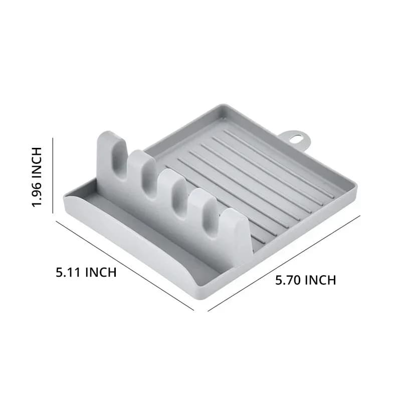 Tezgah Üstü Tencere Kapağı ve Kaşık Tutucu Stand - Kaşıklık ve Spatula Altlığı