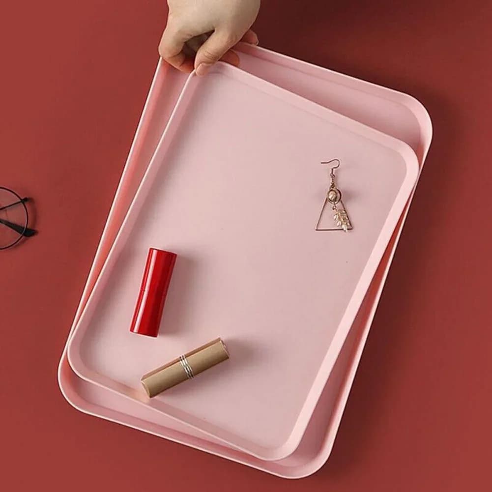 Kaymaz Çizilmeye Dayanıklı Plastik Servis Tepsisi - Çay, Meyve ve Tatlı Tepsisi